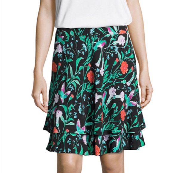 Kate Spade♠️ Layered Skirt in Jardin Print - Picture 1 of 3
